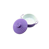 Fashion Miniature Candy Color Soup Pot Dollhouse Accessory Gift Sauce Pan Toy,Perfect DIY Dollhouse Toy Gift Set Purple
