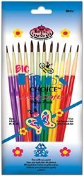 Bulk Buy: Royal Brush Big Kids Choice Arts & Crafts Brush Set 12/Pkg BK112 (6-Pack)
