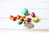 Mini Fruits 1:12 Miniature Food For Dolls, Dollhouse 18 Pcs in the Basket