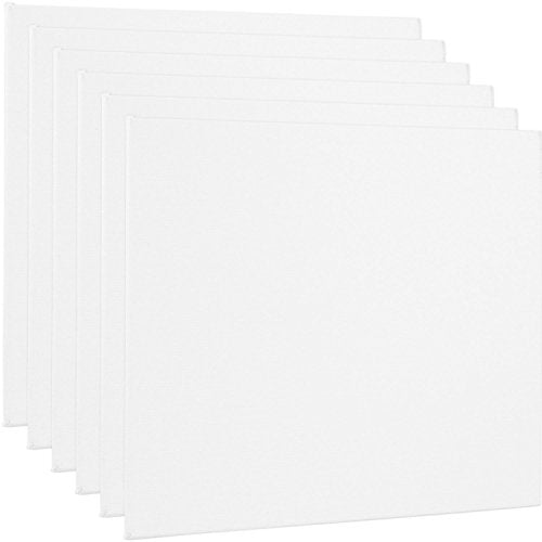 US Art Supply® 10 X 10 inch Professional Quality Acid Free Canvas Panels 6-Pack - Great for