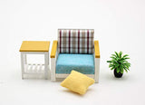 Cool Beans Boutique Dollhouse Do-It-Yourself Furniture - 1:18 Scale (Assembly with Glue Required) (Single Sofa & End Table)