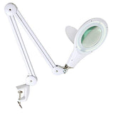 Brightech LightView PRO - LED Magnifying Glass Desk Lamp for Close Work - Bright Magnifier Lighted Lens - Puzzle, Craft & Reading Light for Table Top Tasks - 2.25x Magnification