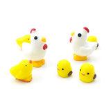 40Pcs Cute Mini Animal Figurines Miniature Family Chicken Cock Ornament Micro Fairy Garden Décor for Moss Landscape DIY Terrarium Crafts Accessories Home Outdoor Indoor (Family Chicken)