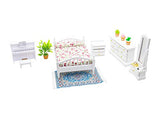 Hiawbon 1:12 Scale Dollhouse Wooden Furniture Miniature Bedroom Furniture Set Dollhouse Accessories Furniture Model for Girls
