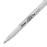 Pentel Milky Pop Pastel Gel Pen, (0.8mm) Medium Line, White Ink - K98-W