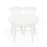 Odoria 1:12 Miniature Round Table and Chairs Dining Room Set Dollhouse Kitchen Furniture Accessories