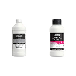 Liquitex Professional Effects Medium, 946ml (32-oz), Gloss Pouring Medium & BASICS Gloss Fluid Medium, 250ml (8.4oz) Bottle