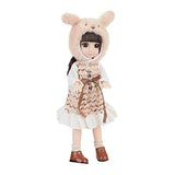 LoveinDIY 14.2 Inch BJD American Doll with Cloth Dress Up Girl Figure for DIY Customizing - Puppy