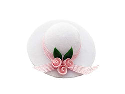 International Miniatures Dollhouse Miniature White Ladies Hat w/ White Feather