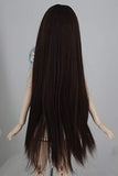 1/3 BJD SD Doll Wig with 9-10 Inch Doll Wig High Temperature Synthetic Fiber Long Straight Black Khaki Halves Hair Wig BJD Doll Wigs for 1/3 1/4 1/6 BJD SD Doll (T3932&T2512B)