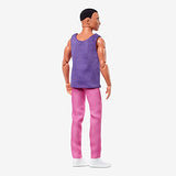 Ken Doll, Barbie Looks, Black Hair, Color Block Outfit, Purple Mesh Top with Pink Pants, Style and Pose, Fashion Collectibles