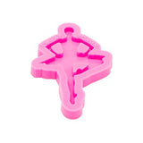 Shiny Glossy Dancing-Girl Keychain Silicone Mold DIY Girl Epoxy Resin Keychains Mould for Resin Casting Craft DIY Jewelry Making Pendant Decoration Silicone Molds