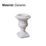 BARMI High Simulation Miniature Doll House Ceramic Roman Column for Dollhouse Decoration,Perfect DIY Dollhouse Toy Gift Set White