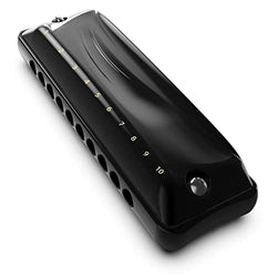 JDR Harmonica Key of Paddy C Ninja, Blues Mini Harp 10 Holes 20 Tones Musical with Case for Adults, Kids, Beginners, Professional, Students, Musician Standard Diatonic Mouth Organ Father's Day Gift