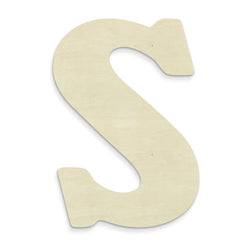 UNFINISHEDWOODCO 23-Inch Unfinished Wood Letter, Large, Letter S