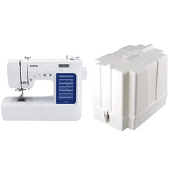 Brother CS7000X Computerized Sewing and Quilting Machine, 70 Built-in Stitches, LCD Display, Wide Table, 10 Included Feet, White & 5300A Sewing Machine Hardcase, Off-White