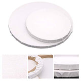 Stretched Canvas Round Cotton Paint Board White Blank Canvas Frame Art Craft Set of 2 (20/30 cm) for Painting Acrylic Pouring Oil Paint Artist Media