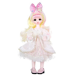 ICY Fortune Days 11 Inch 1/6 Scale Little Angel Series 28 Ball Joints Doll, 28 Joints Doll, Best Gift for Girls(Whit Angle)