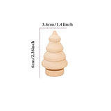 Christmas Tree Shape Wood Toys Unfinished Wood Craft Supplies Christmas Wood Decors for DIY,10-Pack