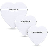 Prasacco 3 Pieces Stretched Canvas for Painting, Blank Canvas Heart Shape Fabric Painting Canvas Panels Canvas Boards Art Supplies for Oil Painting Acrylic Pouring Artist Painters（4/6/8inch）