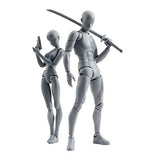 Action Figures Body Kun DX & Body Chan DX PVC Figure Model Drawing for SHF S H Figuarts (Female+Male) with Box