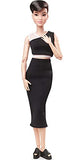 Barbie Signature Looks Doll (Petite, Brunette Pixie Cut) Fully Posable Fashion Doll Wearing Black Midi Skirt for Collectors