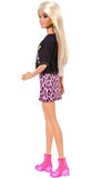 Barbie Fashionistas Doll #155 with Blond Hair with Rock Tee and Skirt, Toy for Kids 3 to 8 Years Old