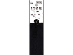 YKK Sleeping Bag Zipper 100" YKKSleepingBagZipper100 Black