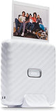Fujifilm Instax Link Wide Smartphone Printer (Ash White) Bundle Instax Film Pack (White, 20 Shoots) Instax Film Pack (Black, 10 Shoots) + Carrying Bag + Cleaning Kit