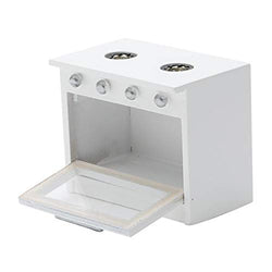 #N/A 1/12 Scale Dolls House Gas Stove for Miniature Collectors Crafters, Dollhouse Miniatures, White