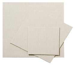 Pebeo Set of 3 10 x 10cm Natural Linen Canvas Board Clear Primed