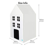Petite Maison Kids Play House Toy Tent (35" x 35" x 65"), 100% Natural Cotton Hand Made Premium Quality Playhouse for Indoor & Outdoor, Sturdy Safe Aluminum Structure, Easy Assembly - Tower White