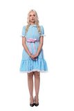 Nuoqi The Shining Grady Twins Costume Womens Blue Chiffon Sweet Lolita Dress Halloween Party Cosplay Costume Adult B 3XL