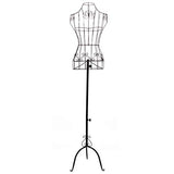 Female Black Metal Steel Wire Mannequin Dress Form for Sewing Display