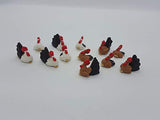 12 Pieces Miniature Chicken Animals clay Dollhouse Fairy Garden Mini Animals Artificial Animals Tiny Animals #39