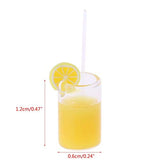 PULABO 2 Pcs 1:12 Lemon Water Cups Dollhouse Accessories Miniature Toy Doll Food Kitchen Comfortable and Environmentally Convenient