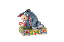 Enesco Disney Traditions by Jim Shore Winnie The Pooh Eeyore Heart on a String Personality Pose Figurine, 3.5 Inch, Multicolor