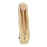 1/3 BJD SD Doll Wig 9-10 Inch High Temperature Synthetic Fiber Long Straight Brown with Single Braided Hair Wig BJD Doll Wigs for 1/3 1/4 1/6 BJD SD Doll(88#)