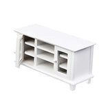 SeaISee 1:12 Scale Dollhouse Furniture Wooden Mini TV Cabinet for Barbie Doll House Accessories