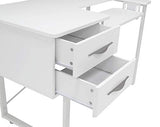 Sew Ready , White Pro Line Craft, Sewing, and Office Desk with 2 Drawers