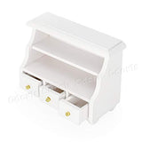 Odoria 1:12 Miniature White Floor Cabient with Drawers Dollhouse Furniture Accessories