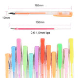 Tavolozza 240 Pack Gel Pens Set, 120 Unique Gel Pen Plus 120 Refills, 40% More Ink Neon Glitter Coloring Pens for Adult Coloring Books Drawing