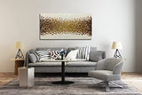 AZAVY ART,24X48 Inch 3D Hand Painted Textured Wall Art Abstract Golden White Oil Paintings Contemporary Artwork Oil Hand Paitning Stretched and Framed Ready to Hang