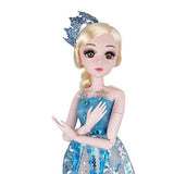 EVA BJD 1/3 SD Doll 22 inch Ball Jointed Dolls with Dress Hair Shoes and Makeup Ice Princess