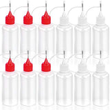 Bestsupplier 12 Pcs 30ml / 1 Ounce Empty Needle Tip Glue Bottle Applicator DIY Quilling Tool Precision Bottle (Random Color)