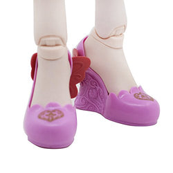 2.9 inch Toy Lady Dolls Shoes 7.5cm Made for 1/3 BJD Doll Female Dolls High Flat Heels (Pink high Heel)