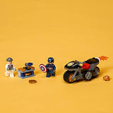 LEGO Marvel Captain America and Hydra Face-Off 76189 Collectible Building Kit; Captain America and Motorcycle Set; New 2021 (49 Pieces)