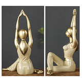 YUDIZWS Yoga Statue Sculpture Resin Figures Modern Deco Zen Garden Decor Craft Gift,C
