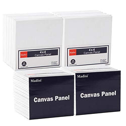 Madisi Painting Canvas Panels 96 Pack, 4X4, Classpack Paint Canvas