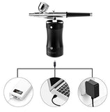 Gocheer Professional Airbrush Kit, Mini Airbrush Single Action Model Airbrush Gun USB Rechargeable Air Brush Pen for Makeup Art Nail Painting Tattoo Manicure Cakes DIY Tool with Quiet Air Compressor